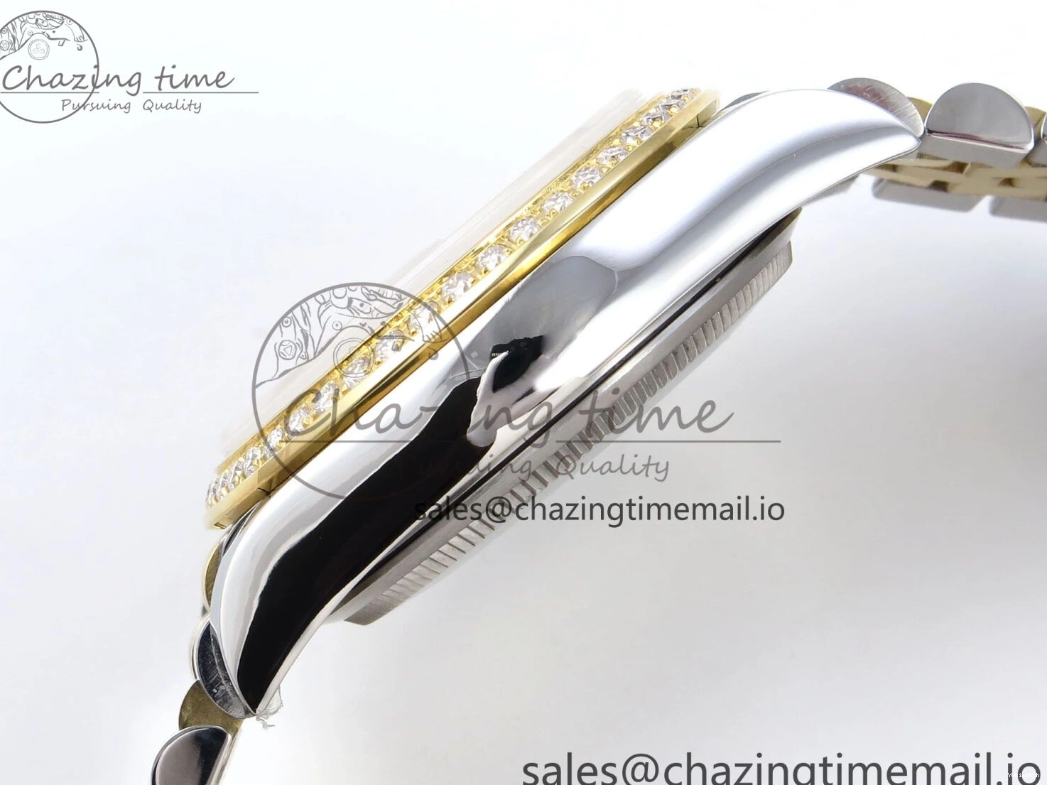 JARF 904L YG Diamonds SS Jubilee Edition Gray 278383RBR Roman 1:1 Best 31 on Steel Bracelet DateJust Dial HZ2236 0502